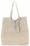 Kožené kabelka shopper bag Vittoria Gotti béžová V205454