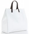 Kožené kabelka univerzálna Genuine Leather biela 691756