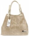 Kožené kabelka shopper bag Vittoria Gotti béžová V692754