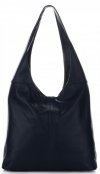 Kožené kabelka shopper bag Vittoria Gotti tmavo modrá V3L