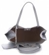 Kožené kabelka shopper bag Vittoria Gotti svetlo šedá V8
