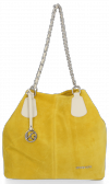Kožené kabelka shopper bag Vittoria Gotti žltá V3081