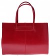 Kožené kabelka listová kabelka Genuine Leather červená 840