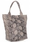Kožené kabelka shopper bag Vittoria Gotti šedá V15
