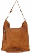 Kožené kabelka shopper bag Genuine Leather ryšavá 1330