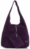 Kožené kabelka shopper bag Vittoria Gotti fialová V8802