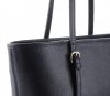 Kožené kabelka klasická Genuine Leather čierna 3303