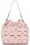 Kožené kabelka shopper bag Vittoria Gotti púdrová ružová V5867