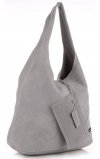 Kožené kabelka shopper bag Vittoria Gotti svetlo šedá V8802