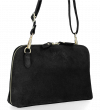Kožené kabelka listonoška Vittoria Gotti čierna V68