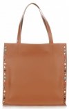 Kožené kabelka shopper bag Genuine Leather ryšavá 5013