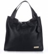 Kožené kabelka shopper bag Vittoria Gotti čierna V2