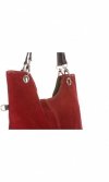 Kožené kabelka listonoška Genuine Leather bordová 517
