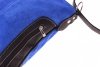 Kožené kabelka listonoška Genuine Leather 444 modrá