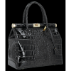 Kožené kabelka kufrík Vittoria Gotti čierna V9113