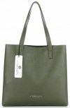 Kožené kabelka shopper bag Vittoria Gotti zelená V694150