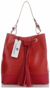 Kožené kabelka shopper bag Vittoria Gotti červená V344