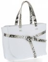 Kožené kabelka shopper bag Vittoria Gotti biela V5635