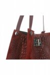 Kožené kabelka shopper bag Vera Pelle červená 10477