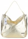Kožené kabelka shopper bag Vittoria Gotti zlatá V8818