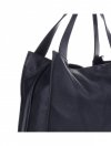 Kožené kabelka shopper bag Vittoria Gotti tmavo modrá V2