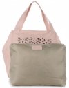 Kožené kabelka shopper bag Genuine Leather púdrová ružová 5157