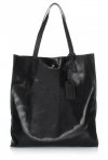 Kožené kabelka shopper bag Vera Pelle čierna 205454