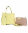 Kožené kabelka shopper bag Vittoria Gotti limetková V8