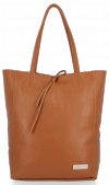Kožené kabelka shopper bag Vittoria Gotti ryšavá V21E