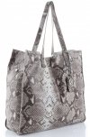 Kožené kabelka shopper bag Vittoria Gotti šedá V16713