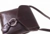 Kožené kabelka listonoška Genuine Leather 6021 čokoládová