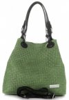 Kožené kabelka shopper bag Vittoria Gotti zelená V80047