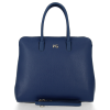 Kožené kabelka kufrík Vittoria Gotti tmavo modrá V2392