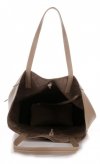 Kožené kabelka shopper bag Vittoria Gotti tmavo béžová V775