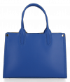 Kožené kabelka kufrík Vittoria Gotti kobaltová V8239