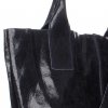 Kožené kabelka shopper bag Genuine Leather 788 tmavo modrá