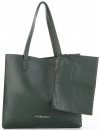 Kožené kabelka shopper bag Vittoria Gotti fľašková zelená V694150