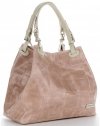 Kožené kabelka shopper bag Vittoria Gotti púdrová ružová V692754