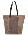Kožené kabelka shopper bag Vittoria Gotti zemitá V2380