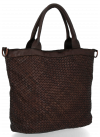 Dámska kabelka shopper bag Vittoria Gotti čokoládová V2400