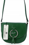 Kožené kabelka listonoška Vittoria Gotti dračia zelená B21