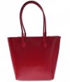 Kožené kabelka univerzálna Genuine Leather červená 9A