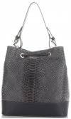 Kožené kabelka shopper bag Vittoria Gotti šedá V344