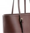 Kožené kabelka klasická Genuine Leather hnedá 3303