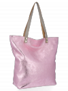 Kožené kabelka shopper bag Vittoria Gotti ružová B24