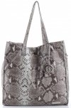 Kožené kabelka shopper bag Vittoria Gotti šedá V16713