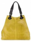 Kožené kabelka shopper bag Vittoria Gotti žltá V2L