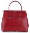 Kožené kabelka kufrík Genuine Leather červená 816(2