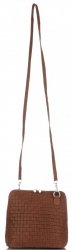 Kožené kabelka listonoška Genuine Leather ryšavá A7
