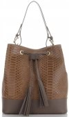 Kožené kabelka shopper bag Vittoria Gotti zemitá V344